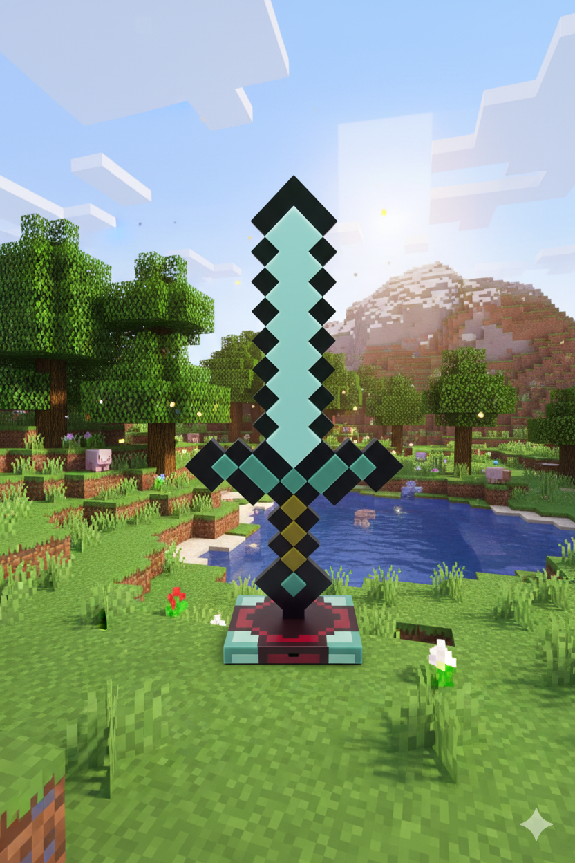 ⚔️Multicolor LED Minecraft Sword