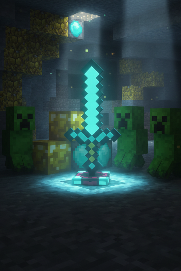 ⚔️Multicolor LED Minecraft Sword