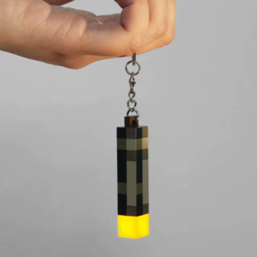 🔥 Pixel Torch Keychain – Light Up Your Adventure!