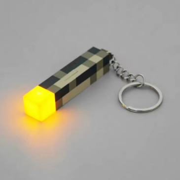 🔥 Pixel Torch Keychain – Light Up Your Adventure!