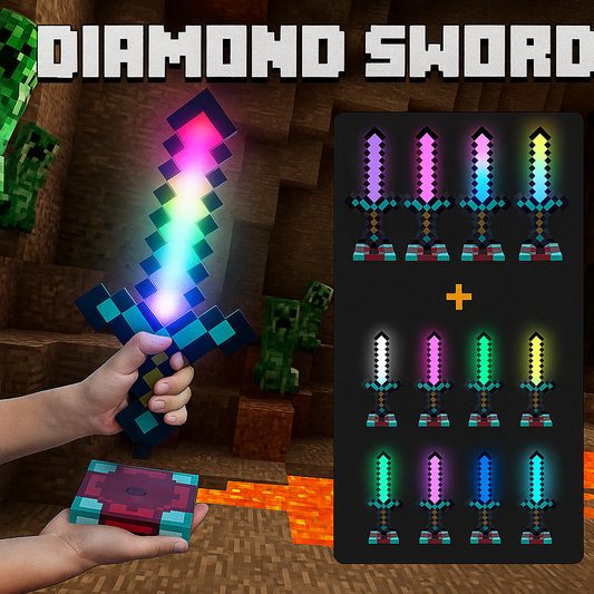 ⚔️Multicolor LED Minecraft Sword