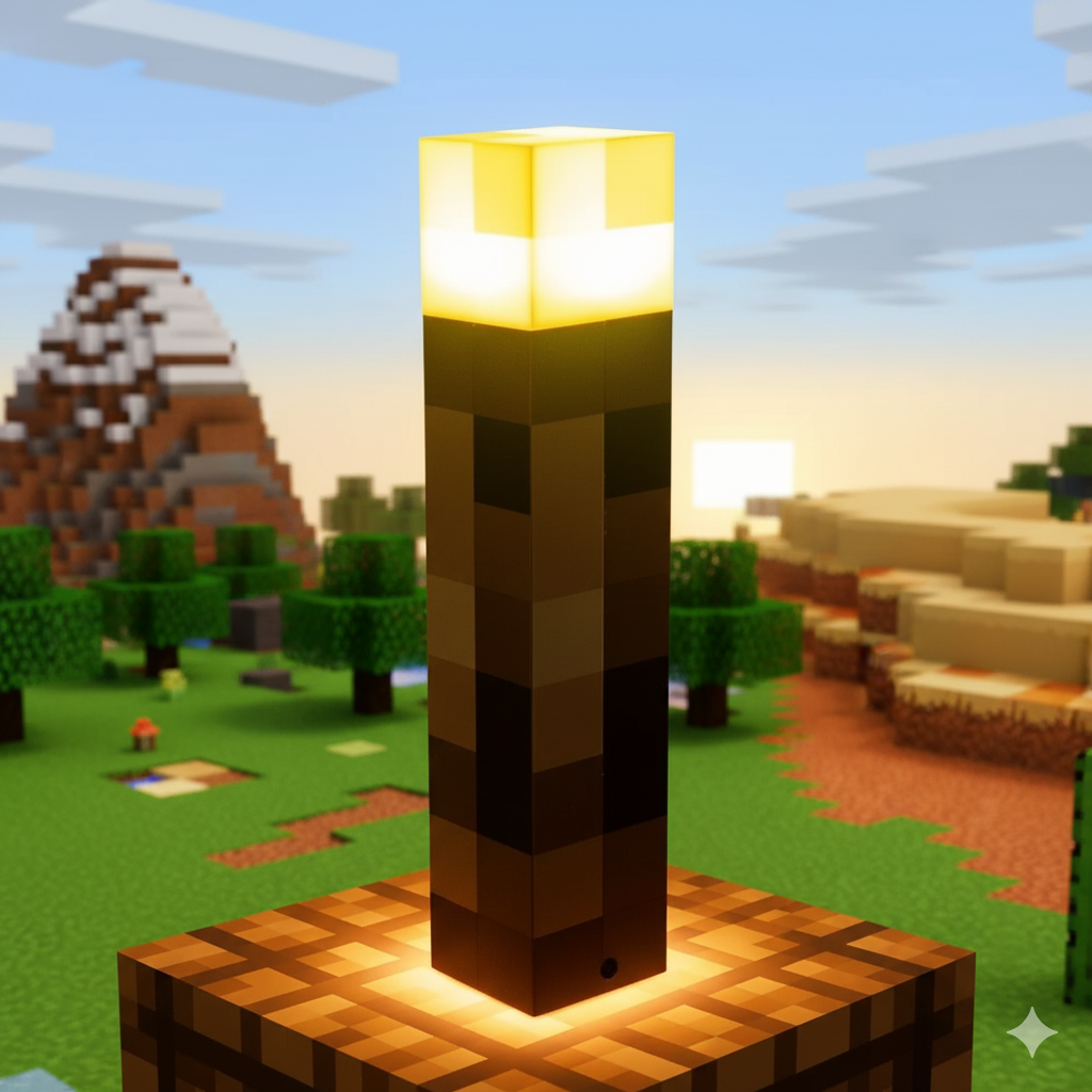 🕹️ Minecraft LED RGB Torch Lamp