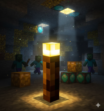 🕹️ Minecraft LED RGB Torch Lamp