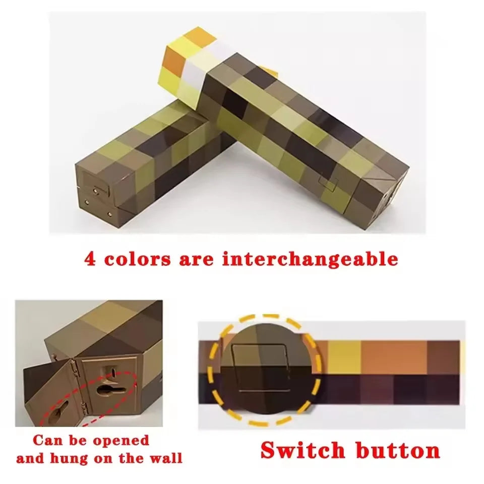 🕹️ Minecraft LED RGB Torch Lamp
