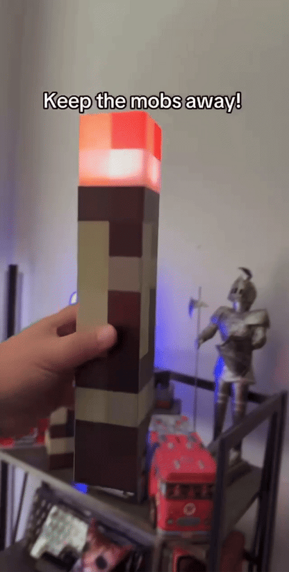 🕹️ Minecraft LED RGB Torch Lamp